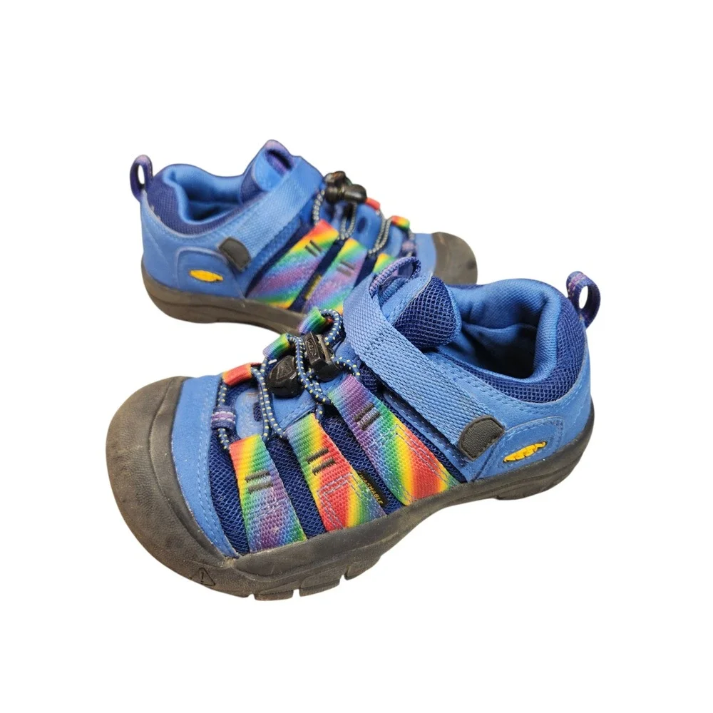 KEEN Kids Newport H2SHO Rainbow Bright Cobalt Blue Mesh Water Sneaker Sandal 1